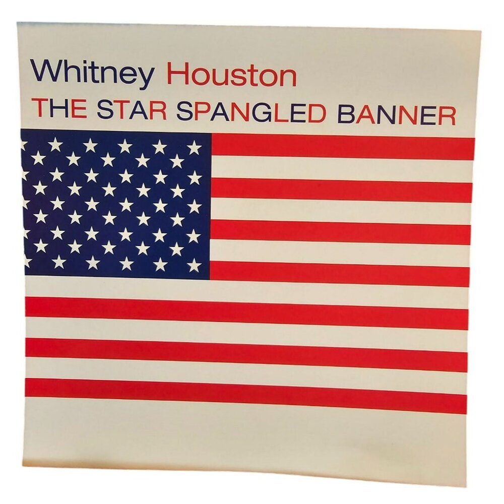 Whitney Houston The Star-Spangled Banner Single Patriotic Collectible  37590cd